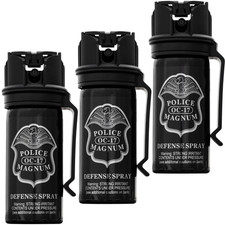Police Magnum pepper spray self defense portable protection 3 pack 2oz Flip Top