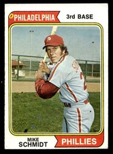1974 Topps #283 Mike Schmidt Phillies 2nd YR HOF EX-EXMINT NO RESERVE!