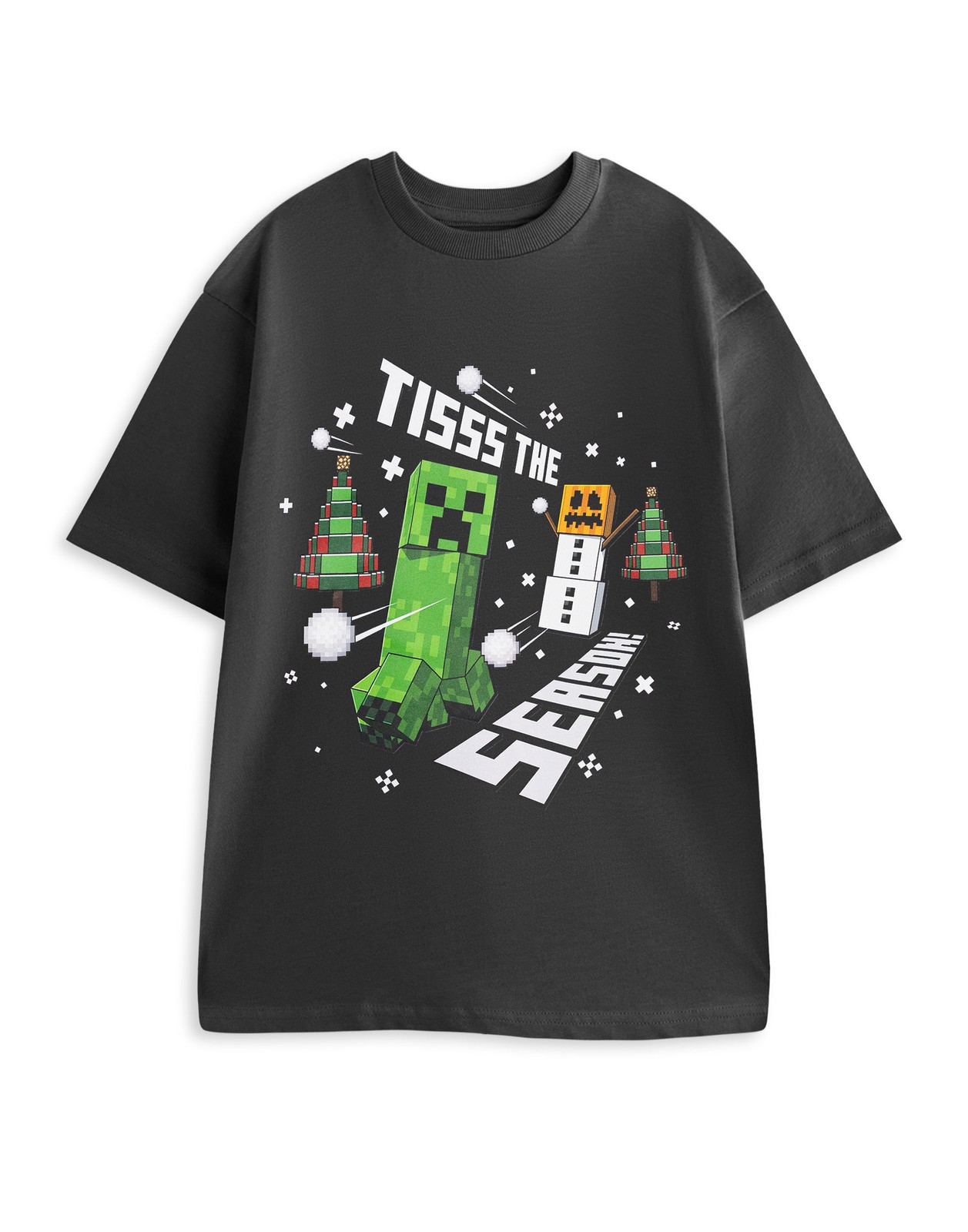 Minecraft Grau Tisss The Season Kurzärmeliges T-Shirt Männer