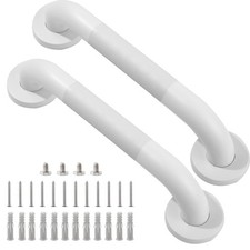 Shower Grab Bar, 2 Pack 12 Inch White Bathroom Grab Bar, 1.25" Diameter 304 S...