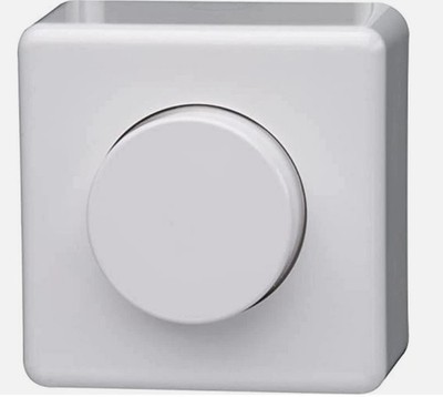 Kopp EIN-AUS Elekronischer Aufputz Dimmer mit Dreh-Ausschalter arktis-weiß