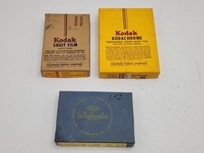 Vintage/Expired Pre-1950 Dupont Defender Hi-Speed 2 1/4" 3 1/4" Kodak Film Packs
