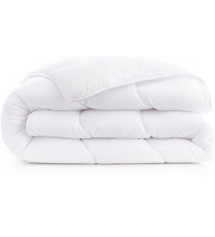 Couette lit premium tempérée 350g blanc Aerelle soft flex Abeil 200x200