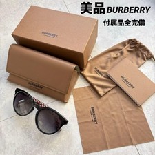 BURBERRY Sun Black Frame UV Protection Full Accessories Box Italy Women