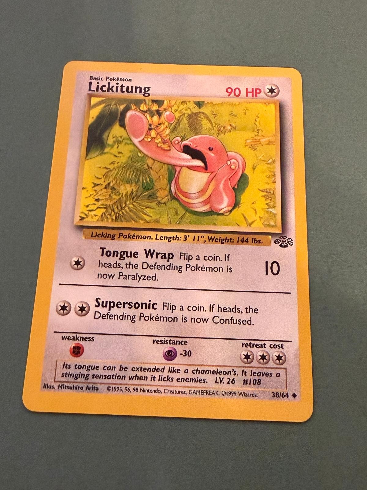 Lickitung 38/64 Uncommon Jungle Pokemon Unlimited Lightly Played