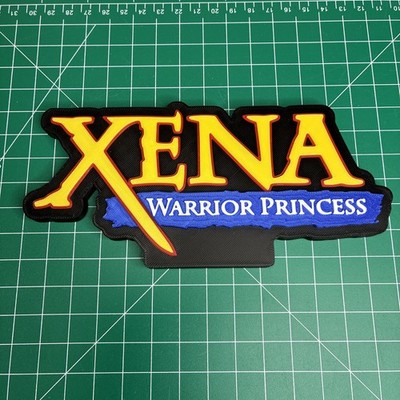 3D Printed Xena Warrior Princess Sign Logo Fan Display Fan Art