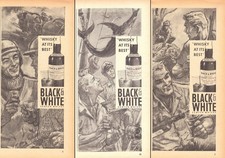 3w50825/ Lot Reklame aus 1961   BLACK & WHITE...