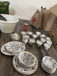 41-Pc Vintage J&G Meakin Blue Nordic Tea & Dinner Service Set