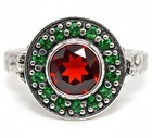 Poison 2CT  Fire Garnet 925 Sterling Silver Filigree Ring Sz 6 PC9-4 — photo 1