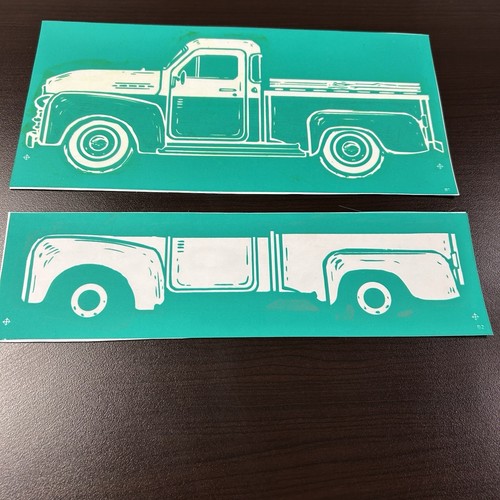 Chalk Couture Transfer Vintage Truck Duo NEW Smoke Free Home - Picture 2 of 2