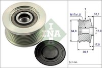 INA Generatorfreilauf 535 0177 10 FüR Nissan