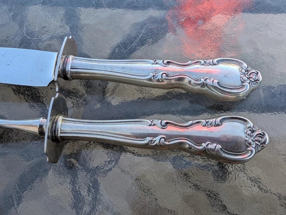 Vintage Set Of 12 Sterling Silver Handle Knives, American Classic By Easterling - Image 4 of 4