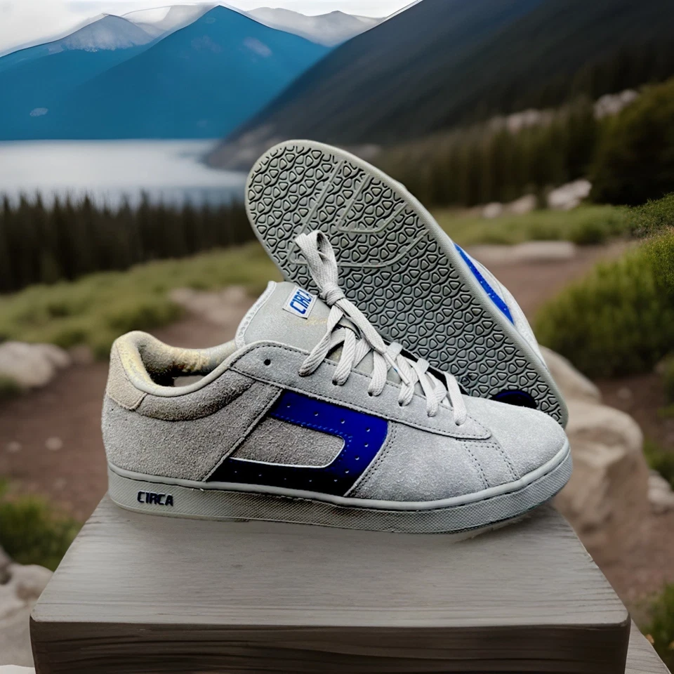 Zapatos de Skate Hinchados Circa CX105 OG Gris Azul Gamuza Muska Talla 12 De Colección Años 2000 Foto 2 de 4