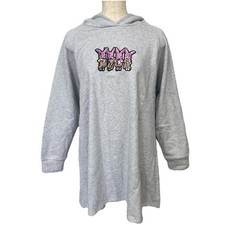 Abito Dior Baby Dior Rabbit Pullover Felpa con Cappuccio Grigio Cotone...