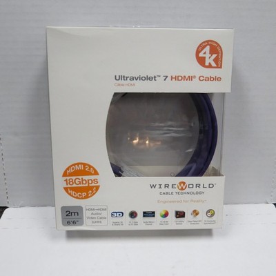 WIREWORLD CABLE TECHNOLOGY ULTRAVIOLET 7 HDMI CABLE 6'6'' NEW NICE!!!