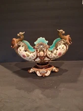 ANTIQUE JARDINIERE, majolica, late 19th century Sell As Pictured 