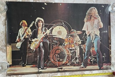 Rare Vintage 1976 Led Zeppelin 34 x23  Original One Stop Concert Poster LA EX!