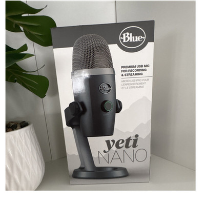 Blue Yeti Nano USB Cardioid Mic, Mute Switch, Headphone Output, Gray