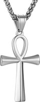 Halskette Edelstahl Ankh Kreuz Retro ÄGyptisch AnhäNger Schmuck Geschenk Herren