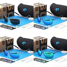 Costa Del Mar Classic Square Sunglasses Polarized Lens Metal Frame