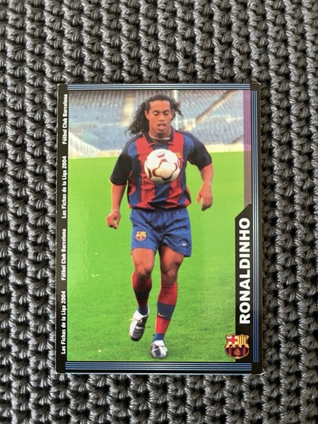 RONALDINHO #154 FC BARCELONA  FICHAS DE LA LIGA 2004 MUNDICROMO