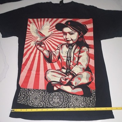 OBEY Black Graphic Print Crew Neck Short Sleeve T-Shirt Men's/Woman  M