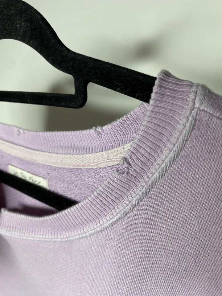 We The Free People Camden Sweatshirt Women's Medium Purple Oversize Boho Top - Image 4 of 4