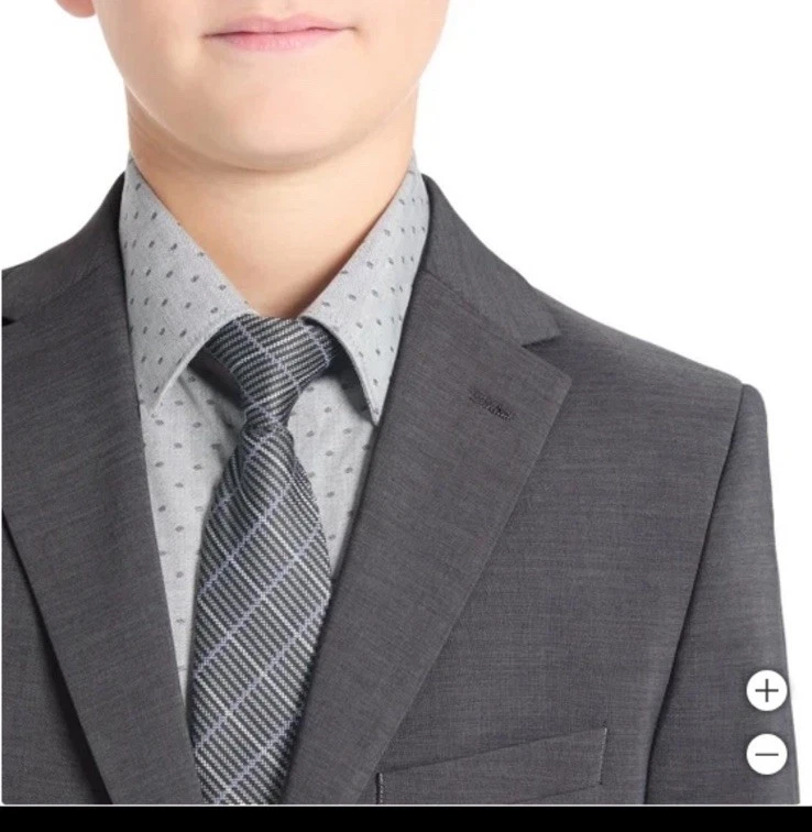 Kenneth Cole Reaction  Kids  Performance Fabric Slim Fit Suit Gray Sz 20w - Image 4 of 4