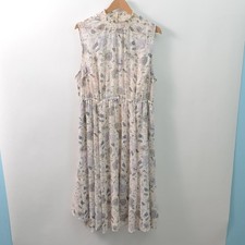 Torrid Midi Clip Dot Mock Dress Womens 2X Lined Sleeveless Polyester Floral