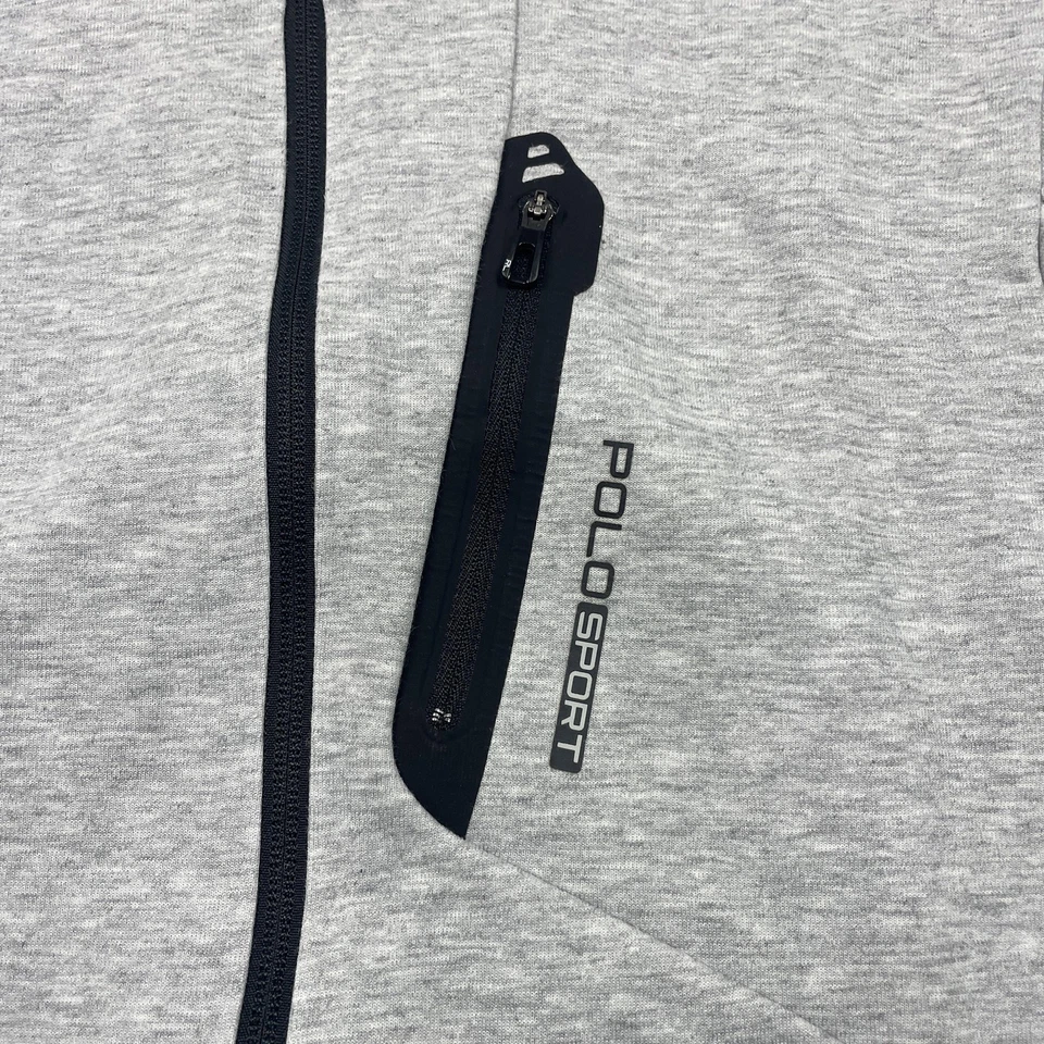 US Open Jacket USTA Tennis Full Zip Chest Pocket Sleeve Logo Gray Heather 2016 - Image 3 of 4