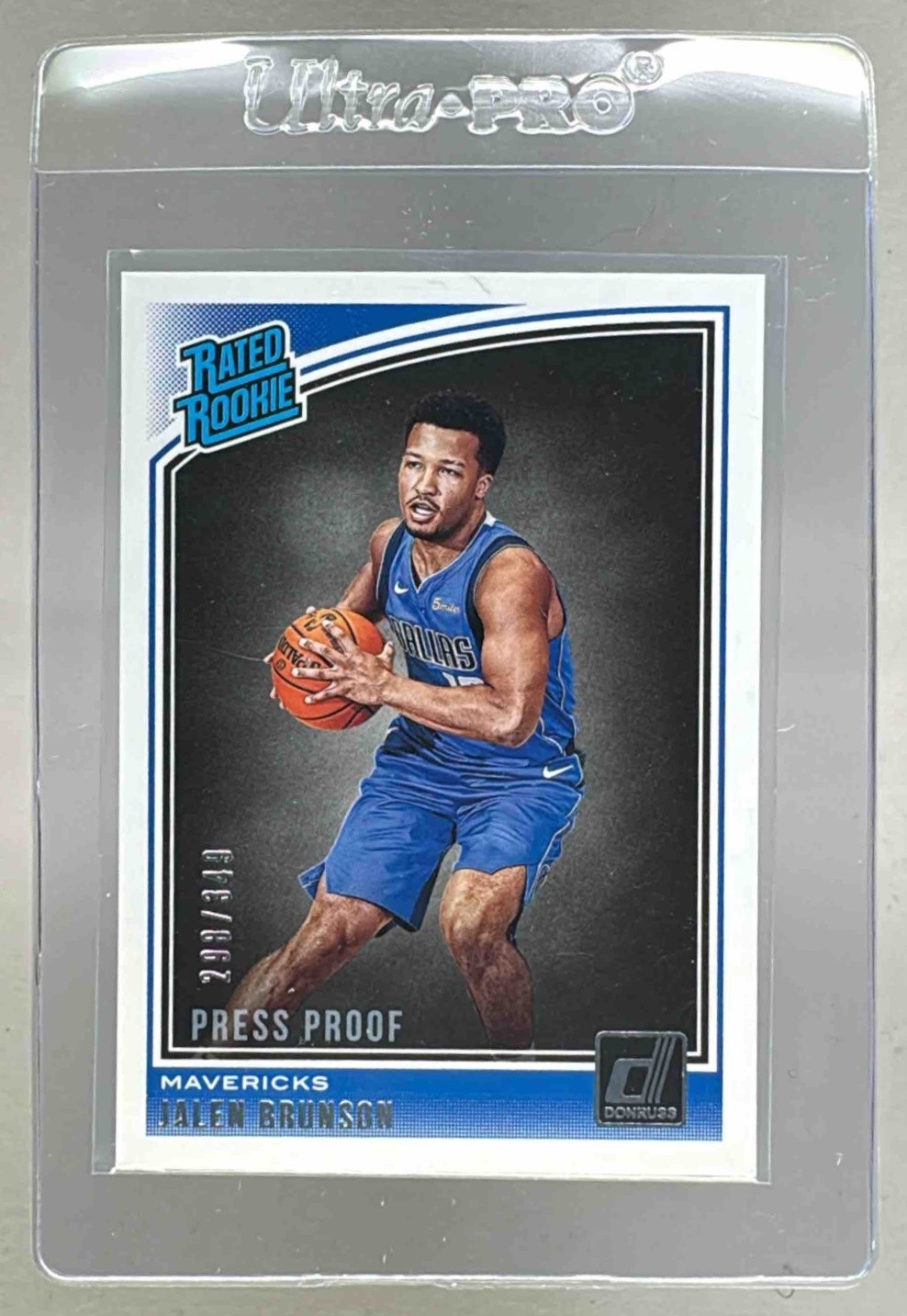 Jalen Brunson 2018 Panini Donruss #179 Press Proof Silver Rookie RC /349