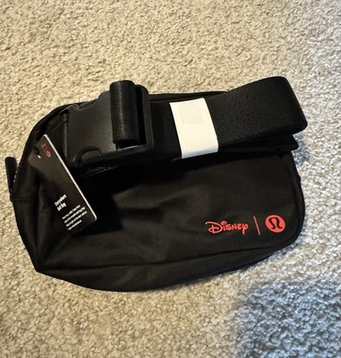 Lululemon X Disney Mickey Mouse Black Embroidered Nylon Belt Bag