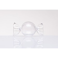 12X Scatolina portaconfetti plexiglass CARAMELLA TONDA 9x4 cm BOMBONIERA 1EYZ