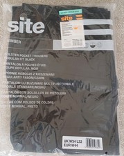 Site Sember Holster Pocket Black Trousers Size W34/L32 BRAND NEW With Tags
