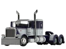 1/64 DCP PURPLE/WHITE PETERBILT 389 W/ 48" FLAT TOP SLEEPER