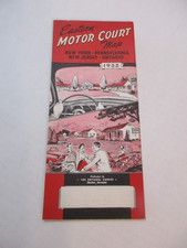 Vintage 1955 Eastern US NY NJ PENN Motor Guide Motel Resort Cottage & Map~Box E