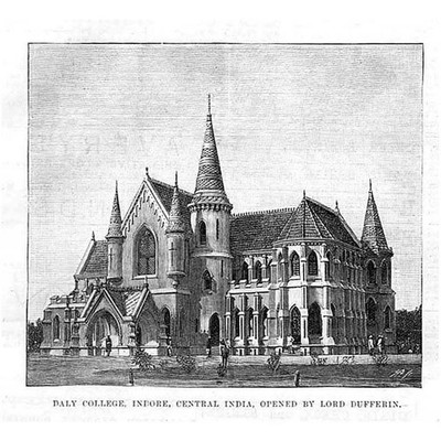 Indien Daly College in Indore eröffnet von Lord Dufferin - antiker Druck 1886