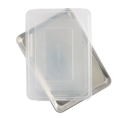 Nordic Ware Naturals 2 Piece Aluminum Bakeware Set with 13  x 18  High Sided 