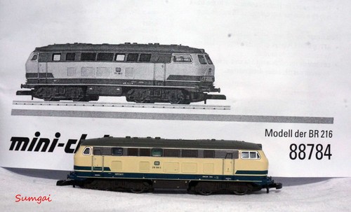 Marklin 88784 Diesel Loco BR 216 Azul Océano 5 Polos Motor LED Escala Z Calibre Z | Zustand: Used