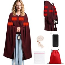 71"  43" Wearable Heated Shawl, Includes a 20,000mAh 7.4V Power Bank, 3 Heat...