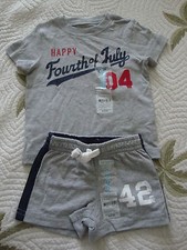 New Infant Boys Carters Shirt  Shorts Size 6 Months