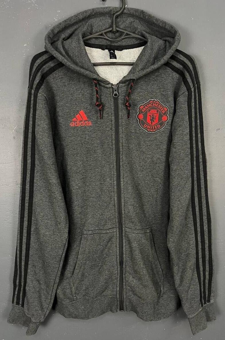 ADIDAS MEN'S FC MANCHESTER UNITED 2020/2021 JACKET HOODIE SOCCER