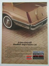 Pubblicità rivista UNIROYAL TIRES 1982 Royal Seal pneumatico per tutte le stagioni Lincoln Continental