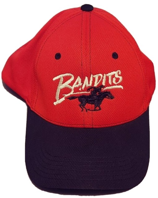 Bandits Sport Tek Hat With Velcro Back Red With Black Bill. Great