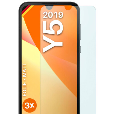 3x Schutzfolie Matt für Huawei Y5 2019 Displayschutz Handyfolie Dünn Anti Reflex
