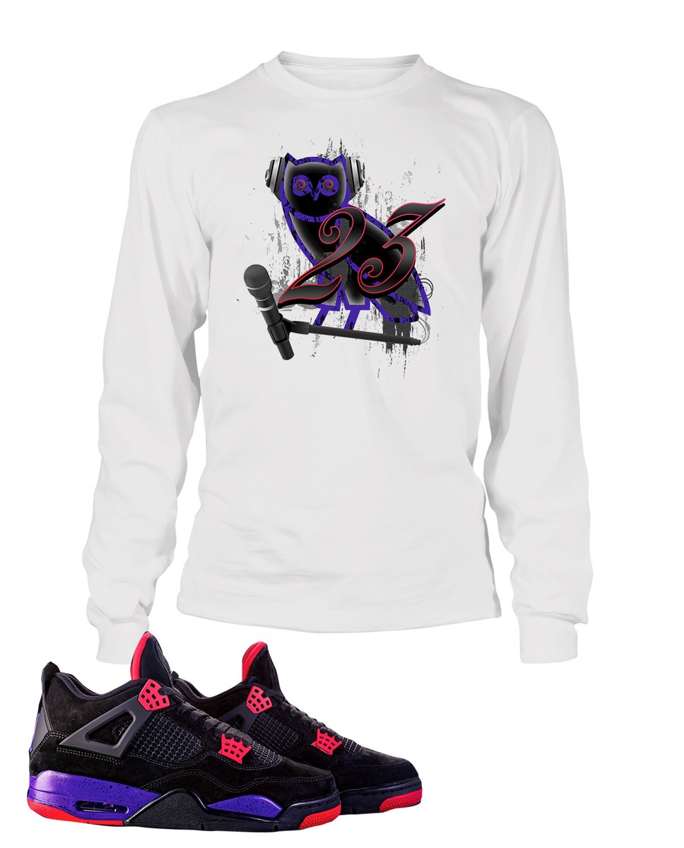Owl 23 Graphic Sneaker Sport Tee Shirt Match J4 Raptor Pro Club