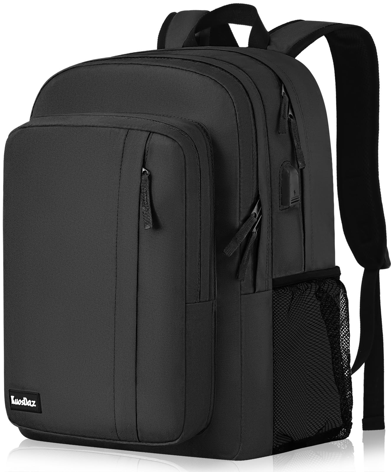 Laptop Backpack Large School Backpack with USB Charge Port Water Resistant Li...-image