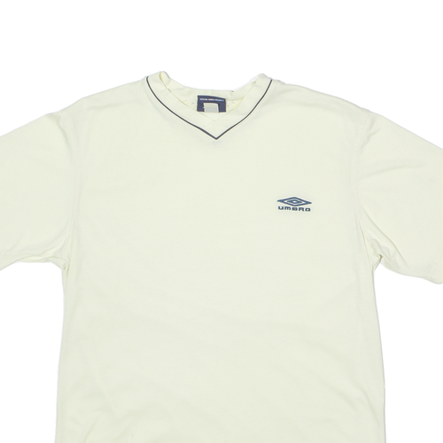 UMBRO Mens T-Shirt Yellow V-Neck S - Picture 2 of 6