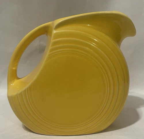 Vintage Fiesta Fiestaware Juice Disk Pitcher in Harlequin Yellow