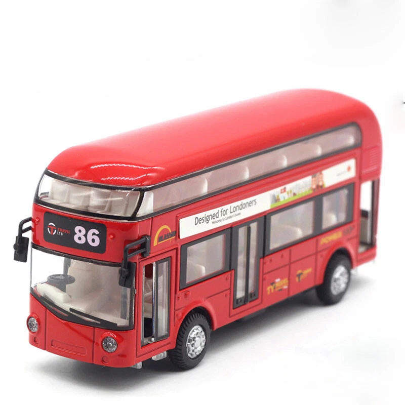London Double Decker Bus Model Diecast Toy Vehicle Kids Boys Gift